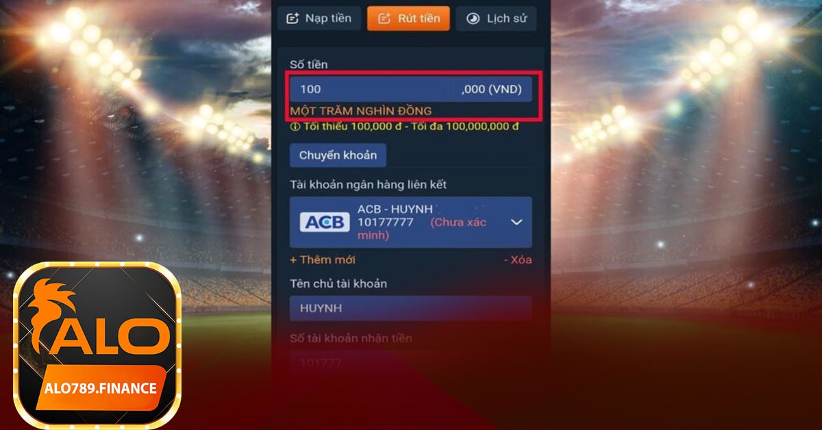 Các Bước Hướng Dẫn Rút Tiền Alo789